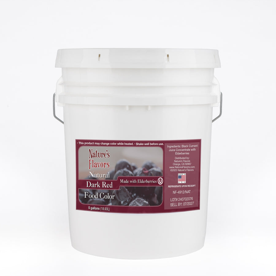Dark Red Food Coloring (Made with Elderberries), Natural