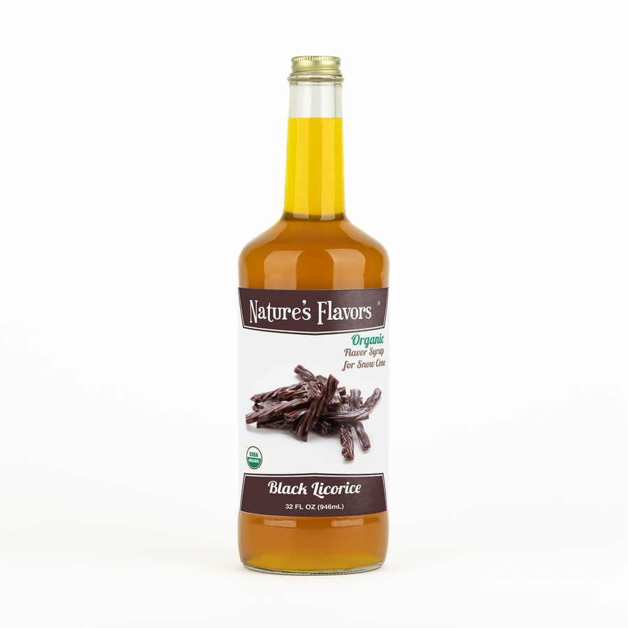 32 oz. | Black Licorice Snow Cone Syrup, Organic | Nature's Flavors 32 oz. | Black Licorice Snow Cone Syrup, Organic | Nature's Flavors