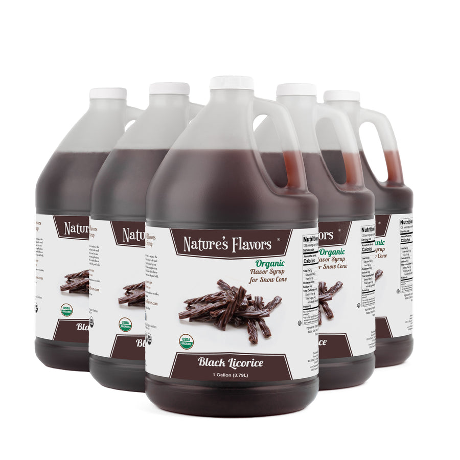 5 gal. | Black Licorice Snow Cone Syrup, Organic | Nature's Flavors 5 gal. | Black Licorice Snow Cone Syrup, Organic | Nature's Flavors