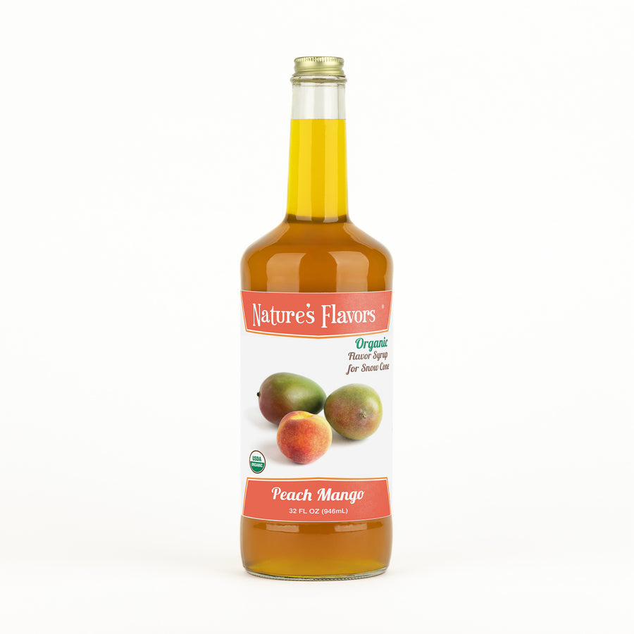 Peach Mango Snow Cone Syrup, Organic