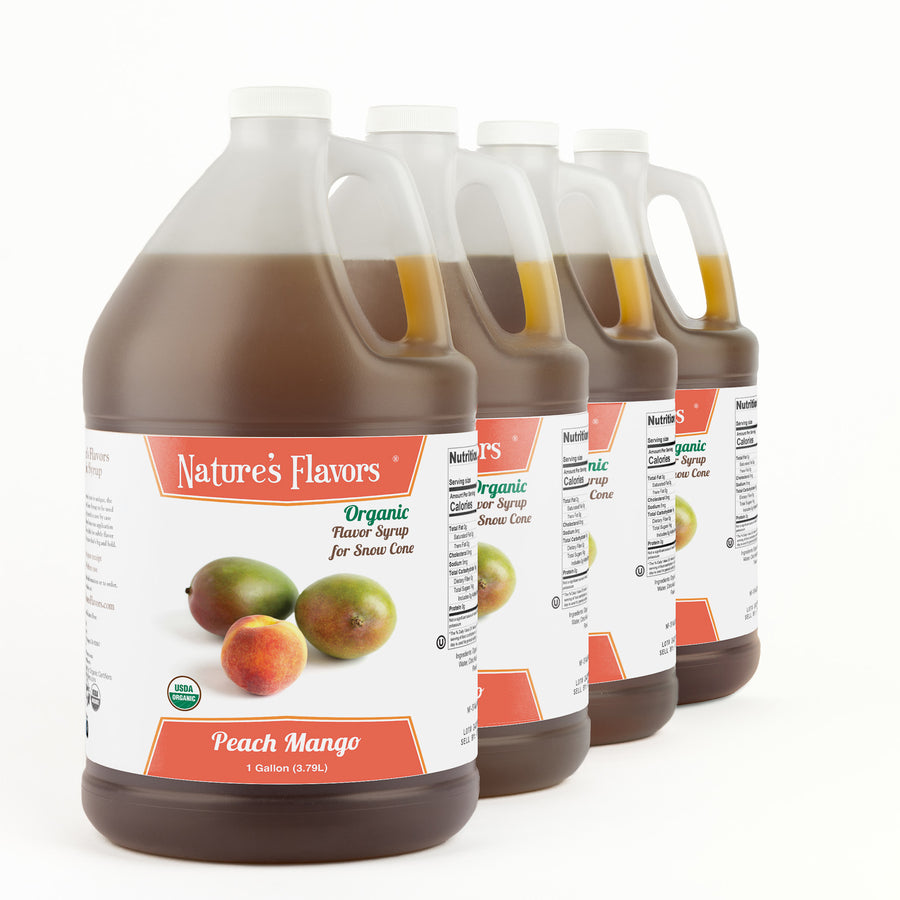 Peach Mango Snow Cone Syrup, Organic