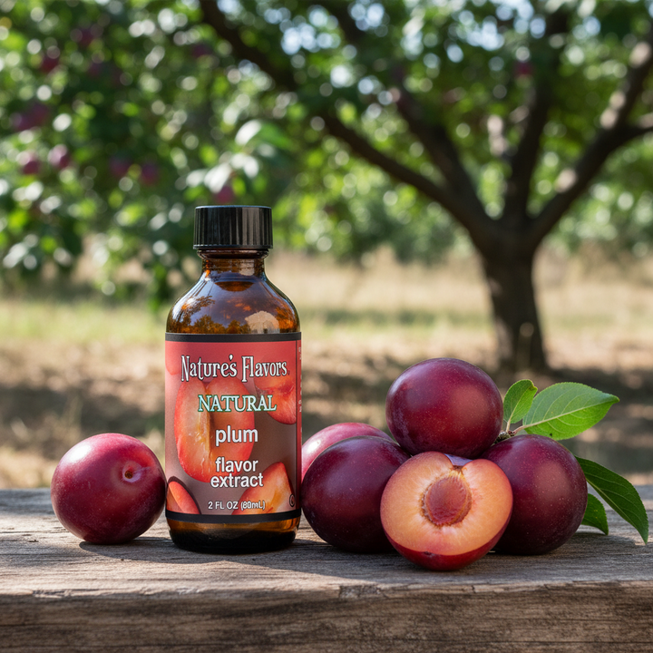Plum flavor extract with plums