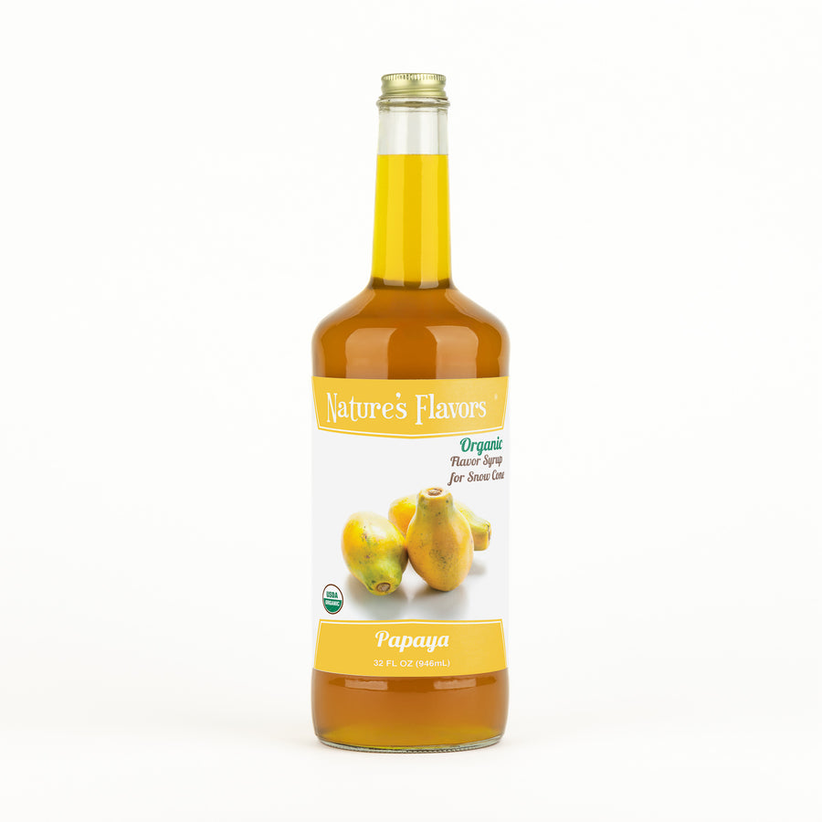 Papaya Snow Cone Syrup, Organic
