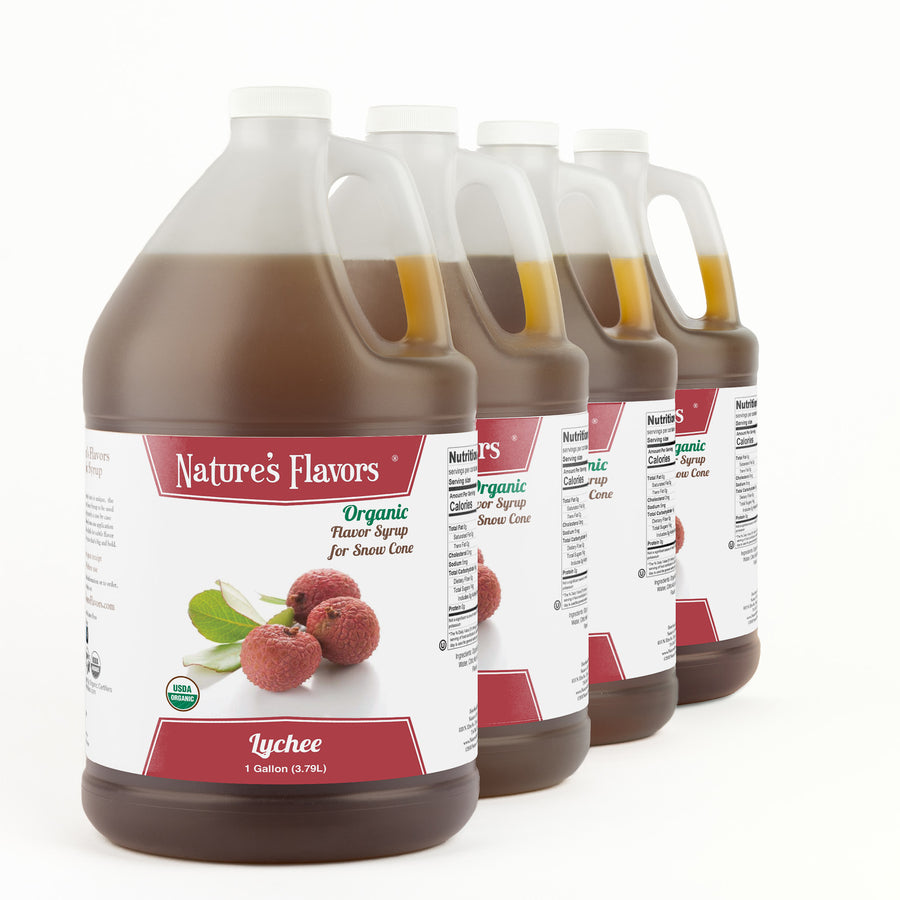 Lychee Snow Cone Syrup, Organic