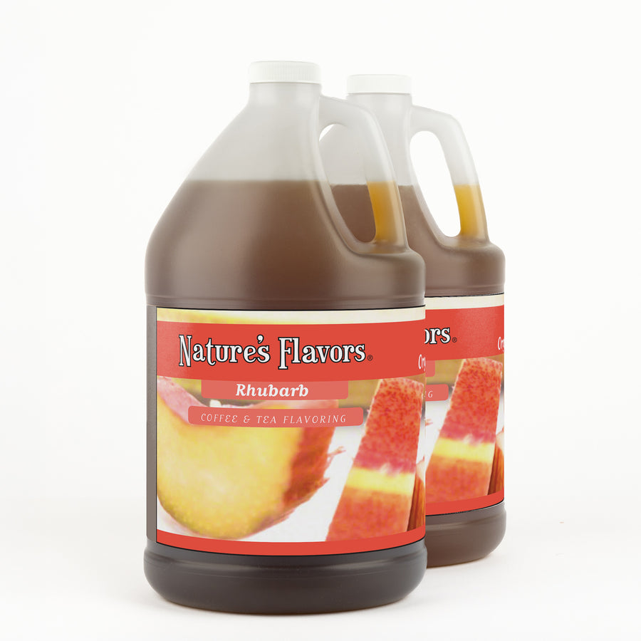 Organic Rhubarb Coffee and Tea Flavor Without Diacetyl