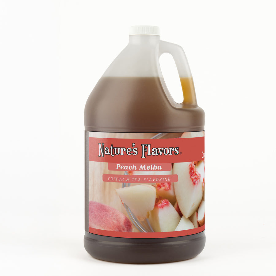 Organic Peach Melba Coffee and Tea Flavor Without Diacetyl