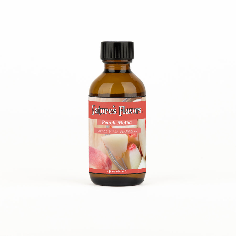 Organic Peach Melba Coffee and Tea Flavor Without Diacetyl