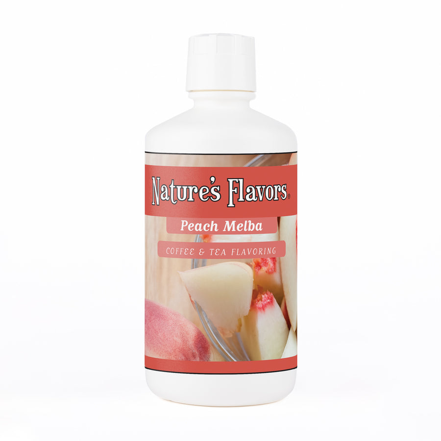 Organic Peach Melba Coffee and Tea Flavor Without Diacetyl
