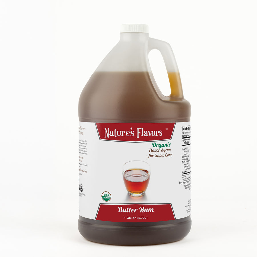 Butter Rum Snow Cone Syrup, Organic
