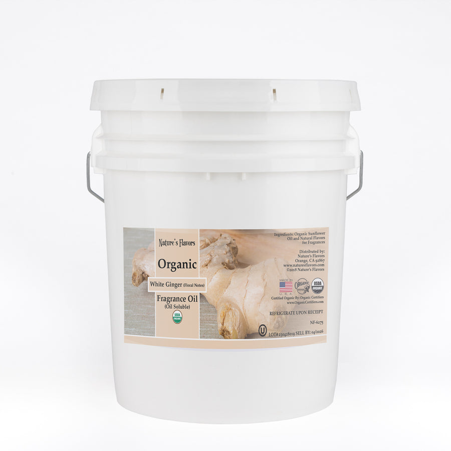 White Ginger Fragrance Oil With Floral Notes (Oil Soluble), Organic