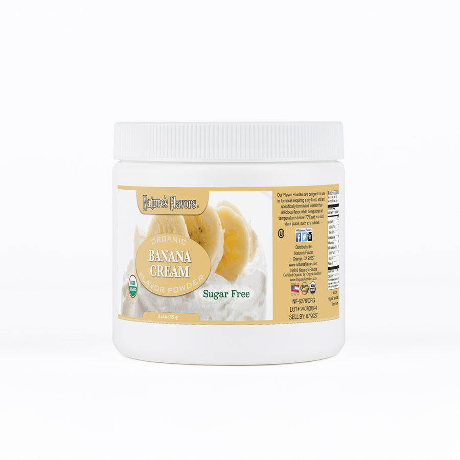Banana Cream Flavor Powder (Sugar-Free), Organic