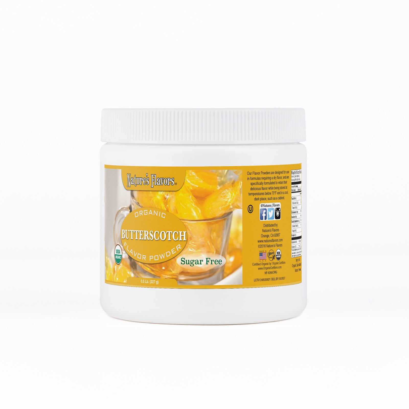 Butterscotch Flavor Powder (Sugar-Free), Organic – Nature's Flavors