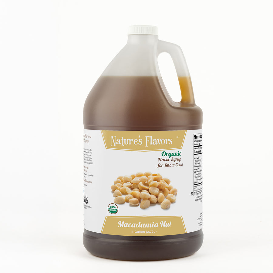 Macadamia Nut Snow Cone Syrup, Organic