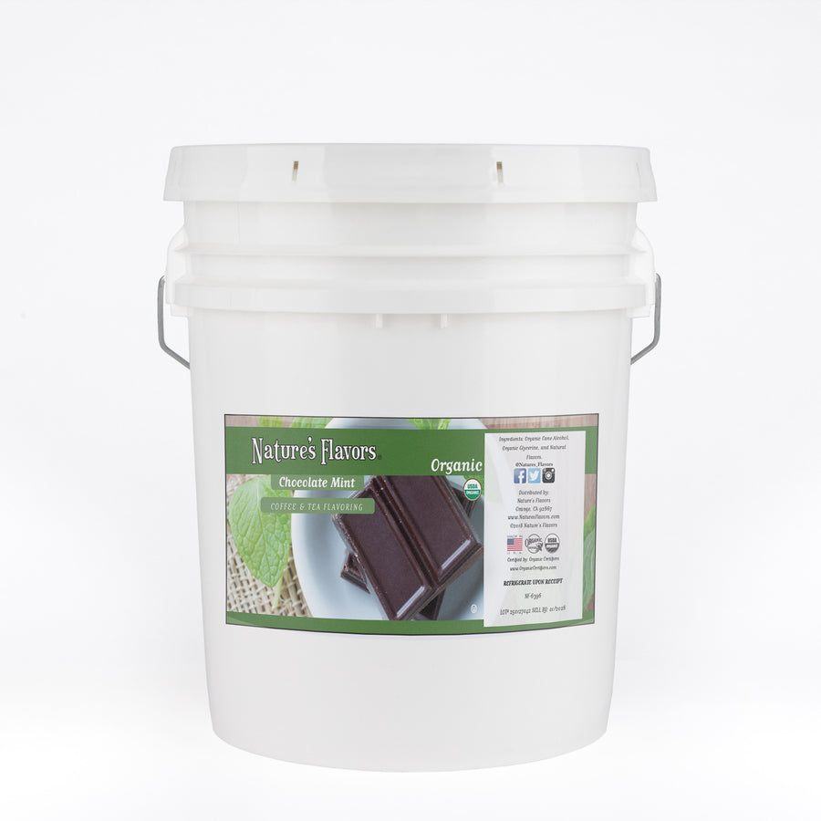 Organic Chocolate Mint Coffee and Tea Flavoring Without Diacetyl