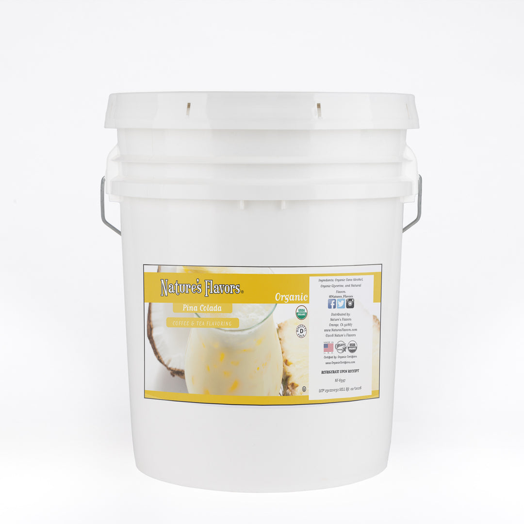 Organic Pina Colada Coffee and Tea Flavor Without Diacetyl