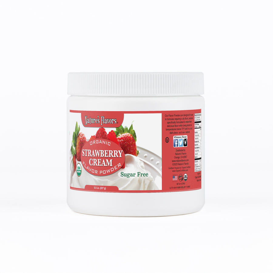 Strawberry Cream Flavor Powder (Sugar-Free), Organic