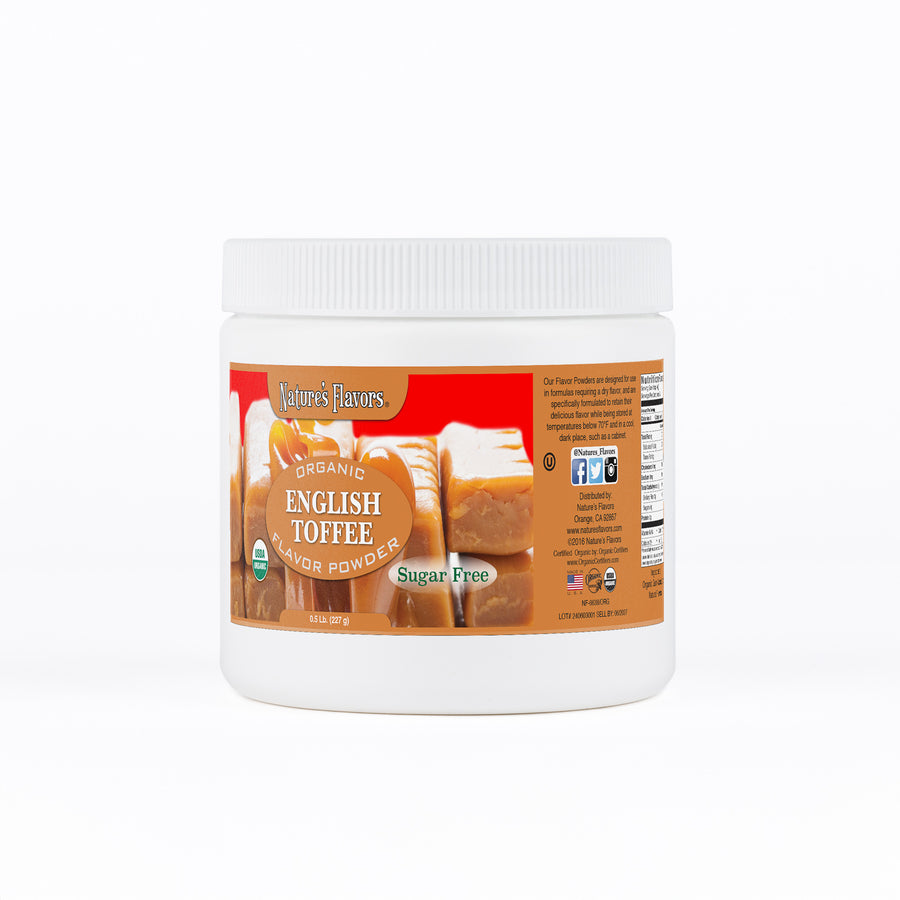 English Toffee Flavor Powder (Sugar-Free), Organic