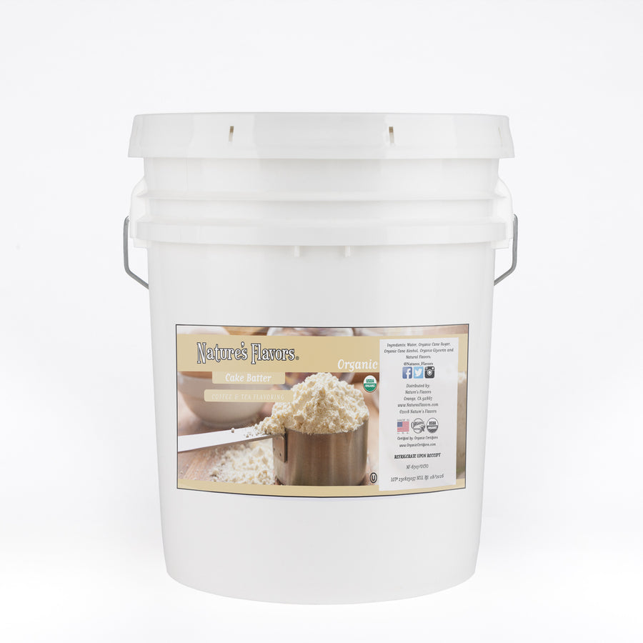 Organic Cake Batter Coffee and Tea Flavor Without Diacetyl