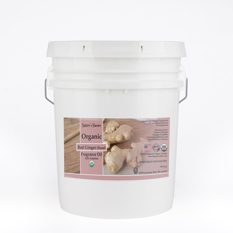 Red Ginger Fragrance Oil with Floral Notes (Oil Soluble), Organic