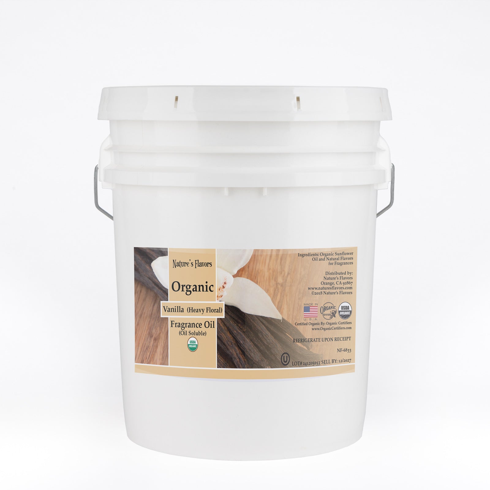Vanilla Fragrance Oil (Heavy Floral) (Oil Soluble), Organic