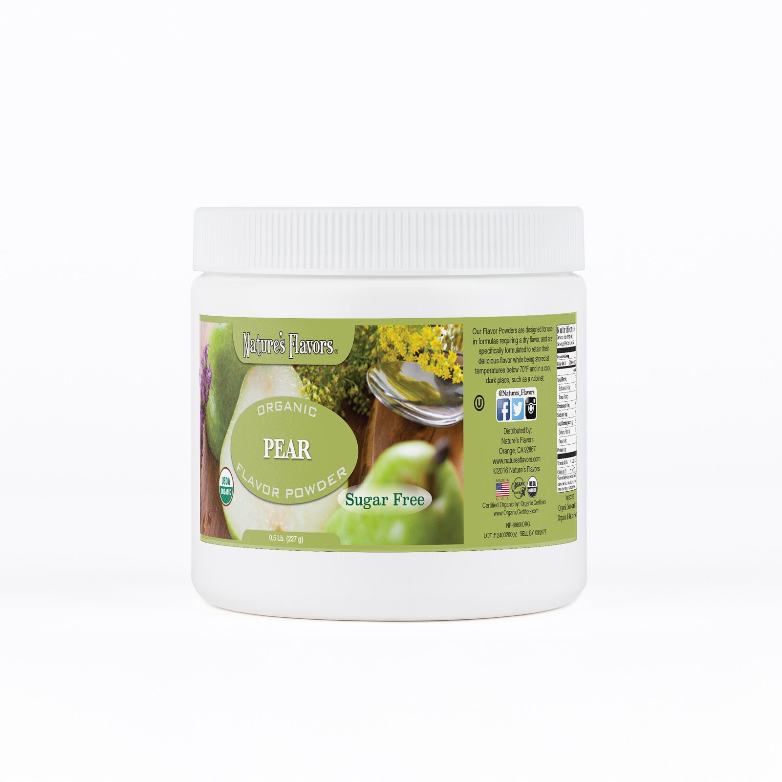 Pear Flavor Powder (Sugar-Free), Organic – Nature's Flavors
