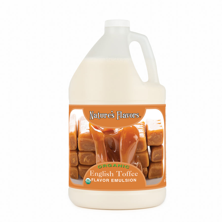 English Toffee Flavor Emulsion for High Heat Applications, Organic