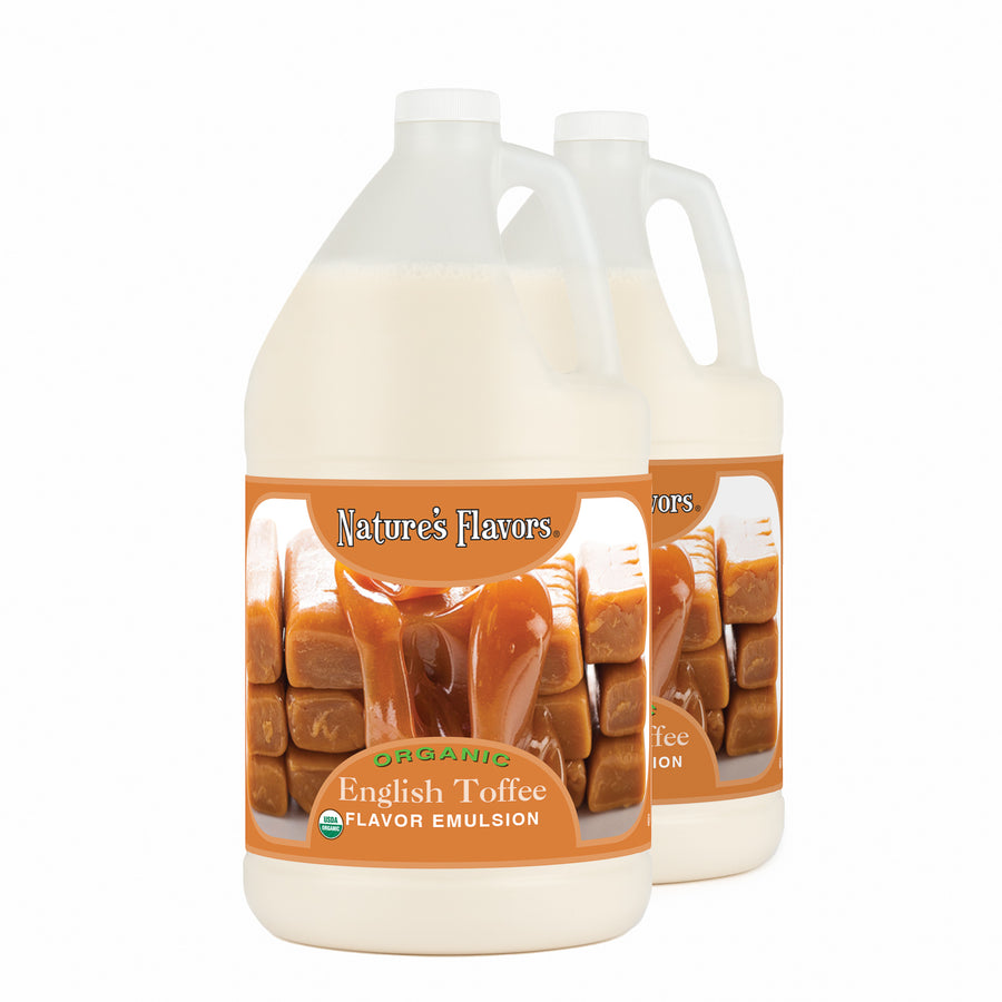 English Toffee Flavor Emulsion for High Heat Applications, Organic