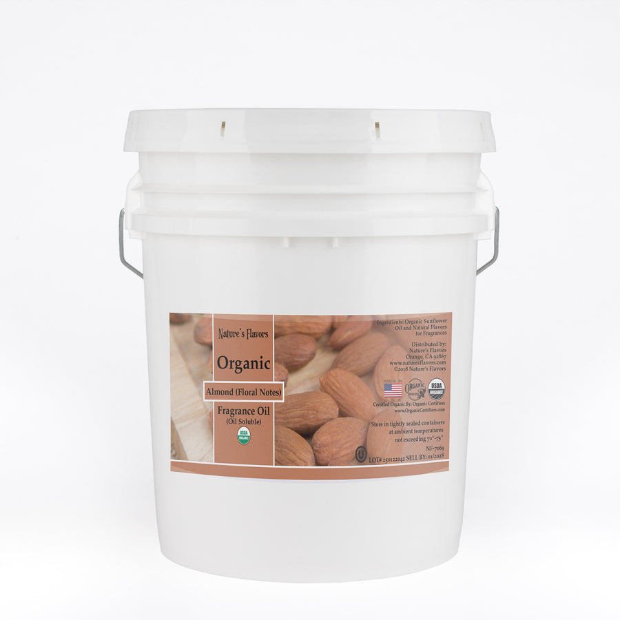 Almond Fragrance Oil with Floral Notes (Oil Soluble), Organic