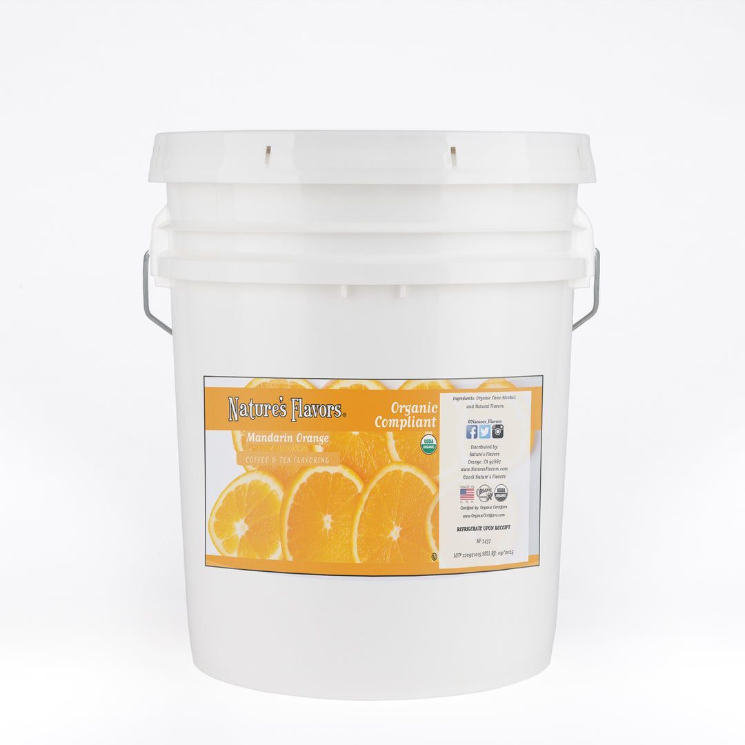 Organic Mandarin Orange Coffee and Tea Flavor Without Diacetyl