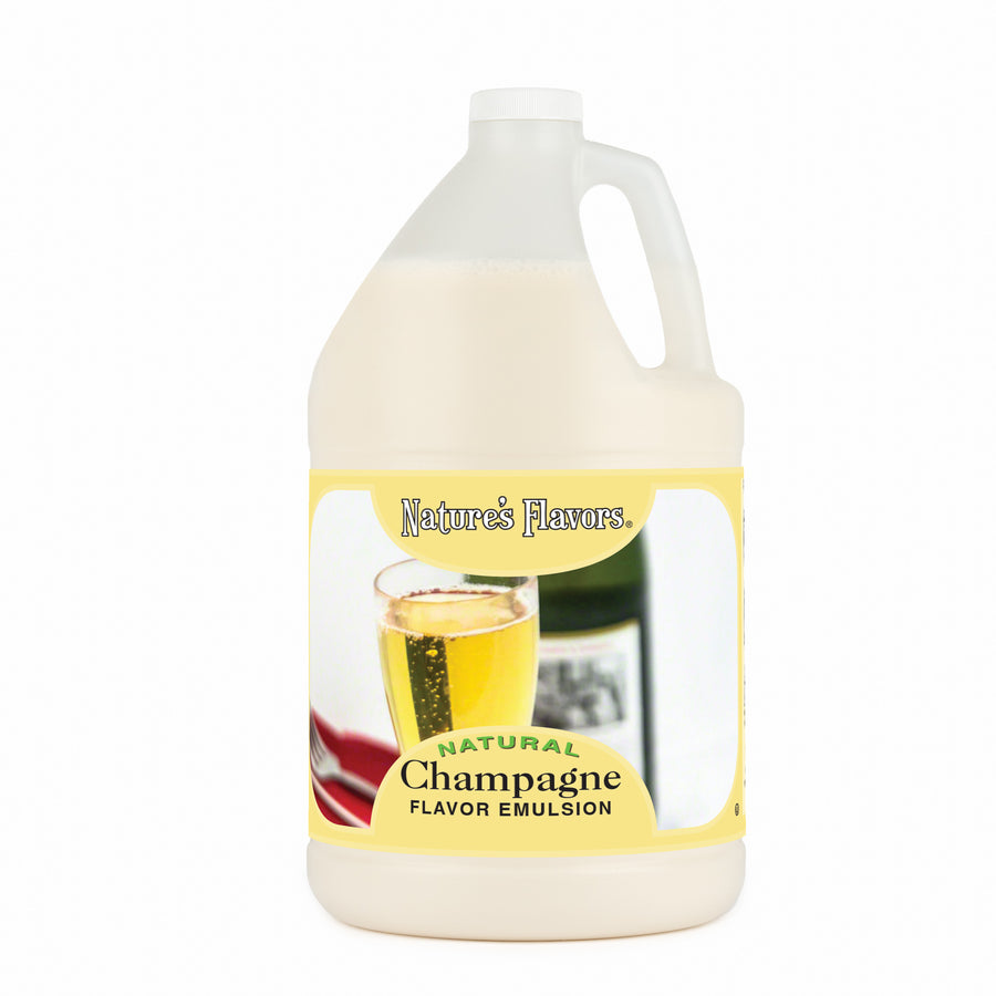 Champagne Flavor Emulsion for High Heat Applications