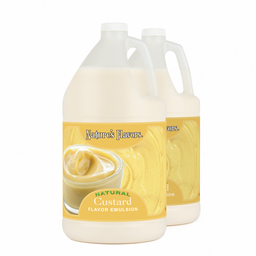 Custard Flavor Emulsion for High Heat Applications