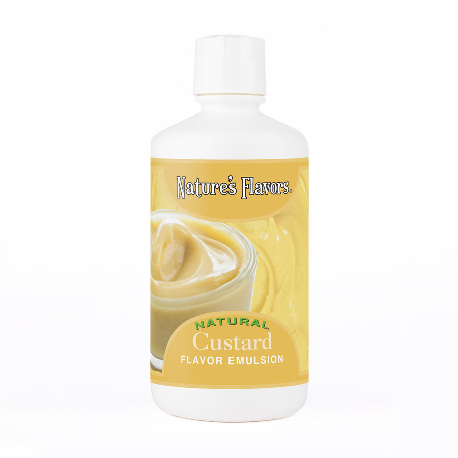 Custard Flavor Emulsion for High Heat Applications