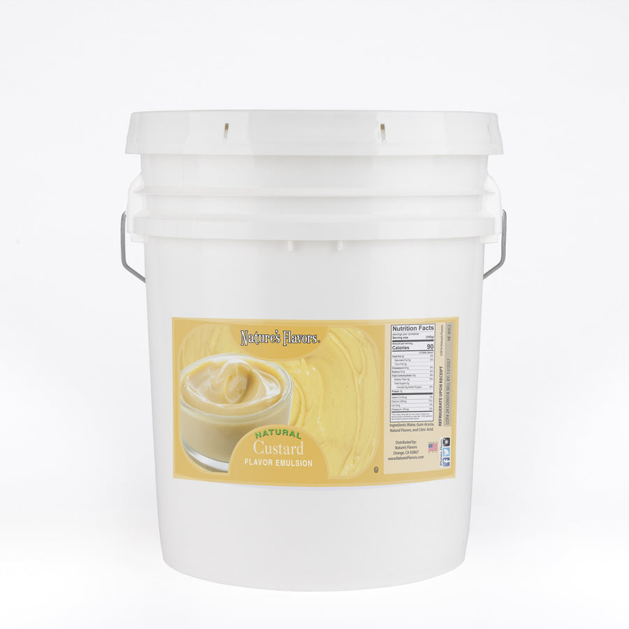 Custard Flavor Emulsion for High Heat Applications