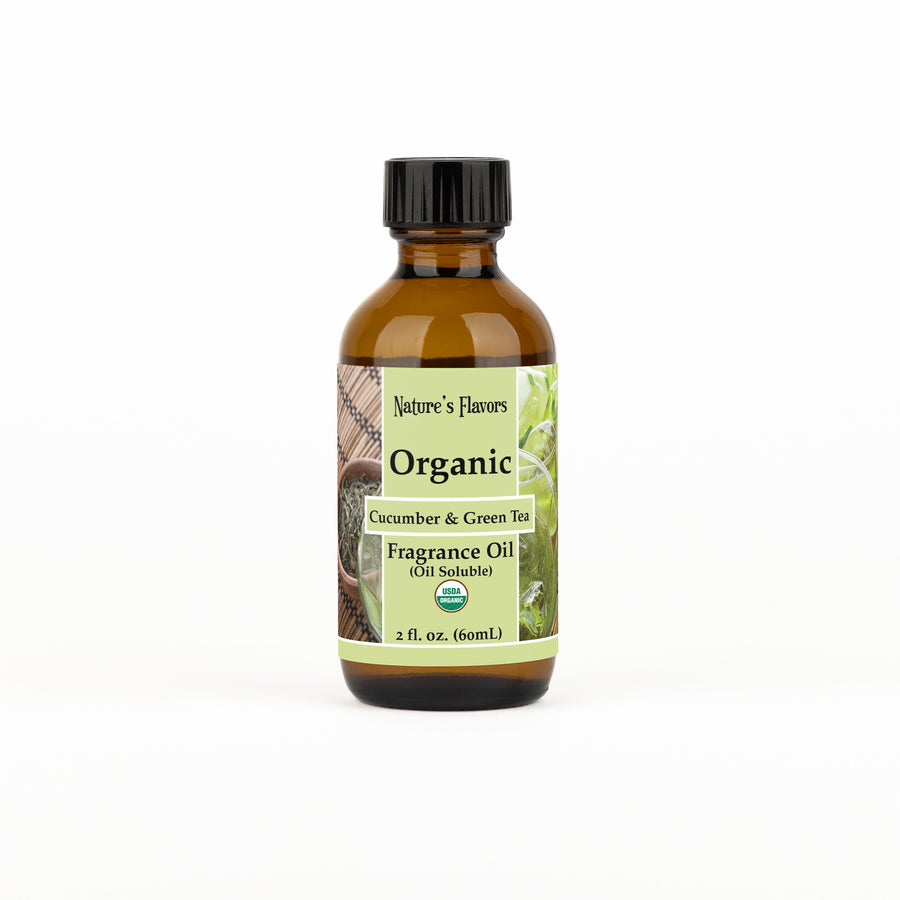 Cucumber and Green Tea Fragrance Oil (Oil Soluble), Organic