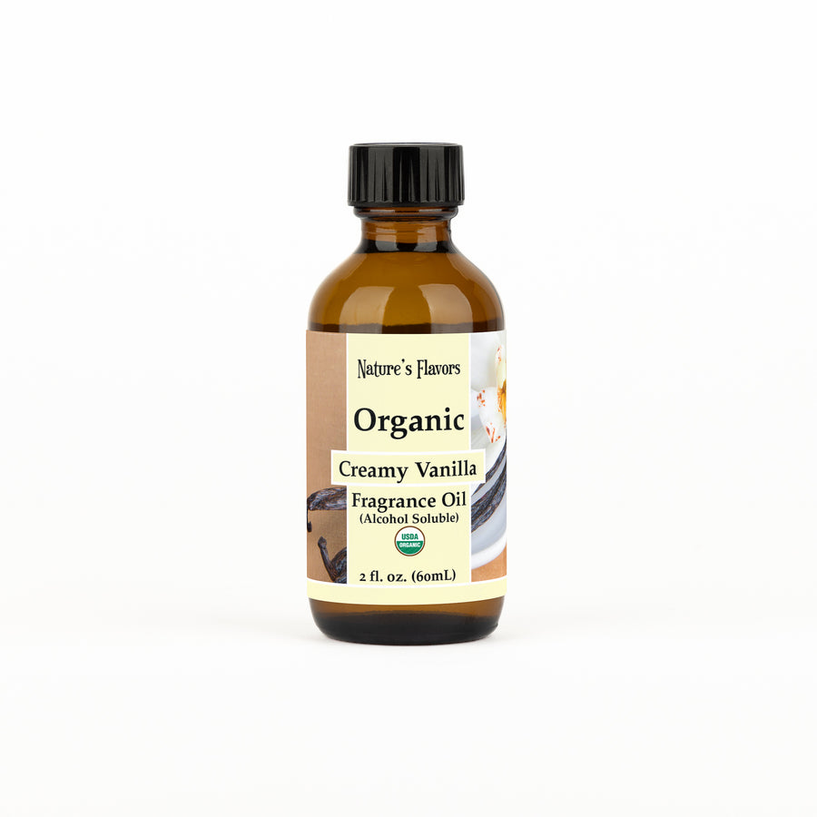 Creamy Vanilla Fragrance Oil (Alcohol Soluble), Organic