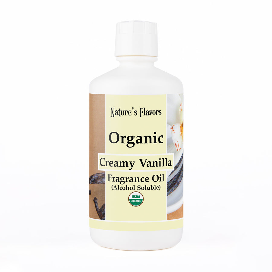 Creamy Vanilla Fragrance Oil (Alcohol Soluble), Organic