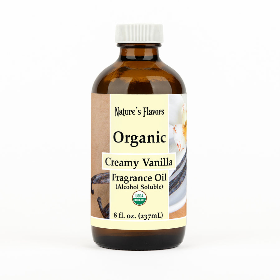 Creamy Vanilla Fragrance Oil (Alcohol Soluble), Organic