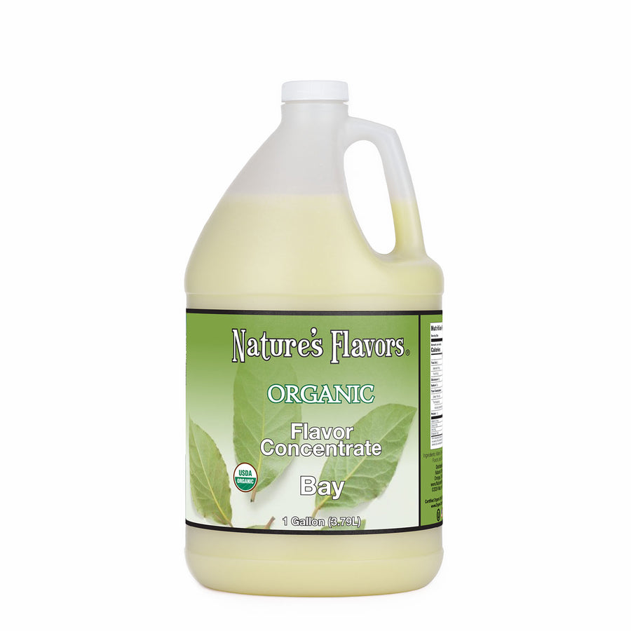 1gal bottle with Organic Flavor Concentrate, Bay label