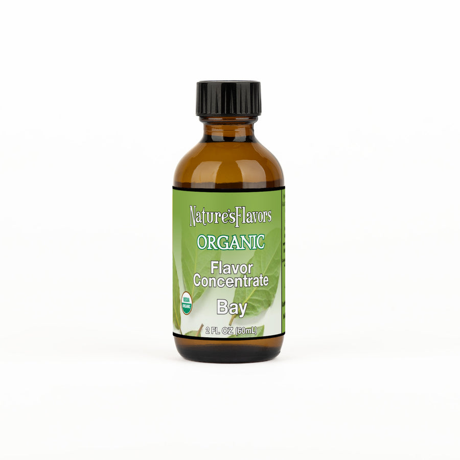2oz bottle with Organic Flavor Concentrate, Bay label