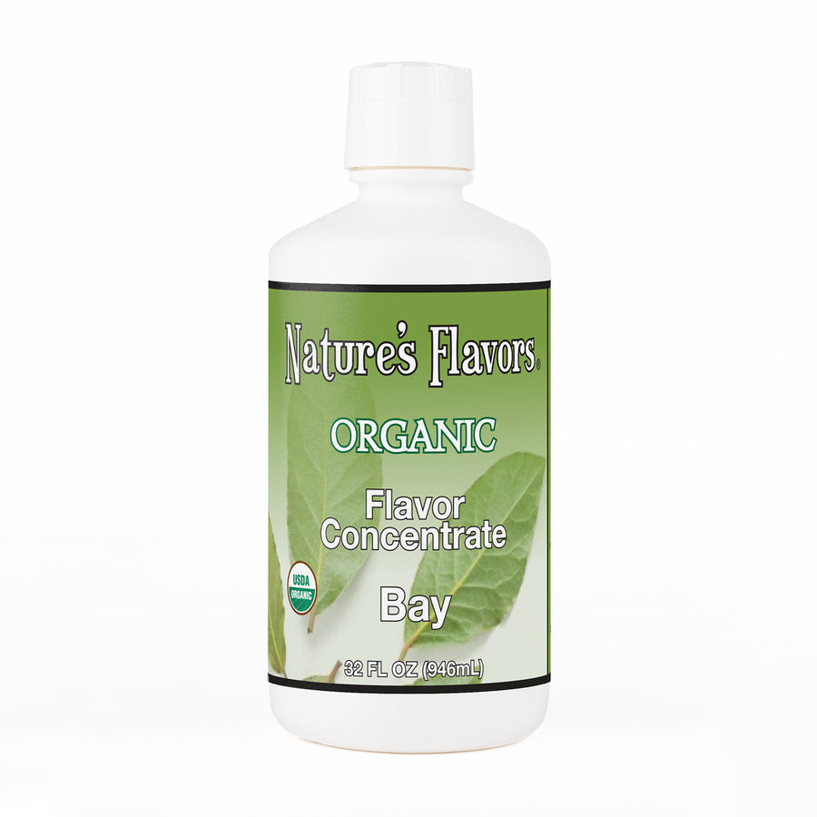 32oz bottle with Organic Flavor Concentrate, Bay label