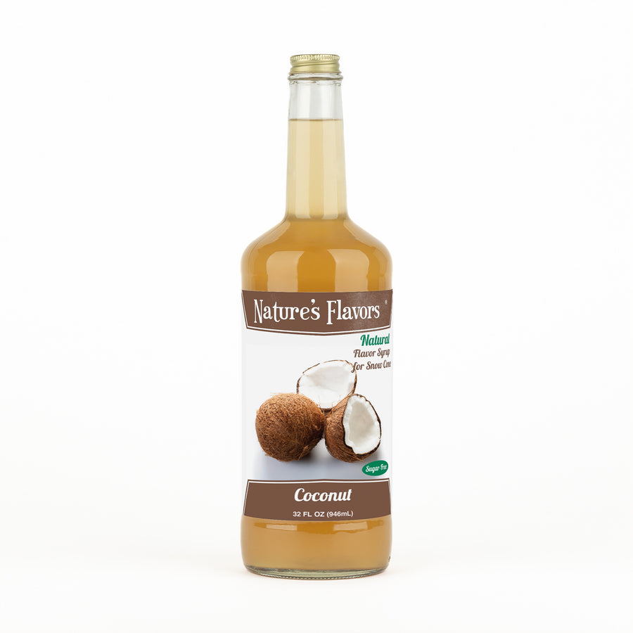 Coconut Snow Cone Syrup, Natural (Sugar Free)