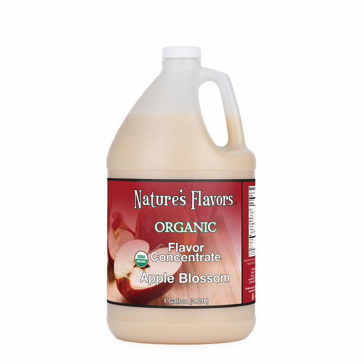 1gal bottle with Organic Flavor Concentrate, Apple Blossom label
