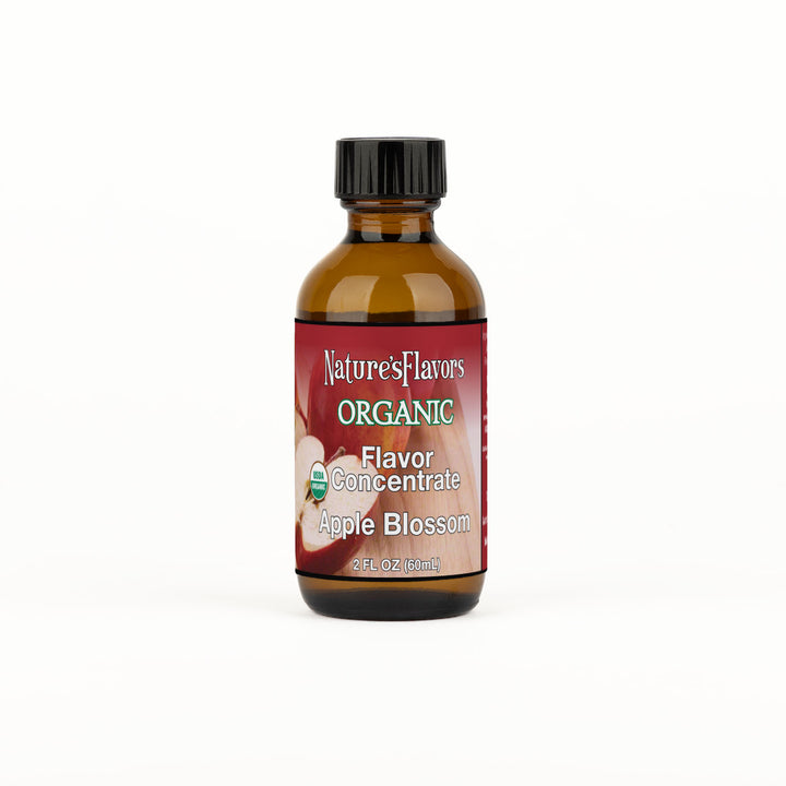 2oz bottle with Organic Flavor Concentrate, Apple Blossom label