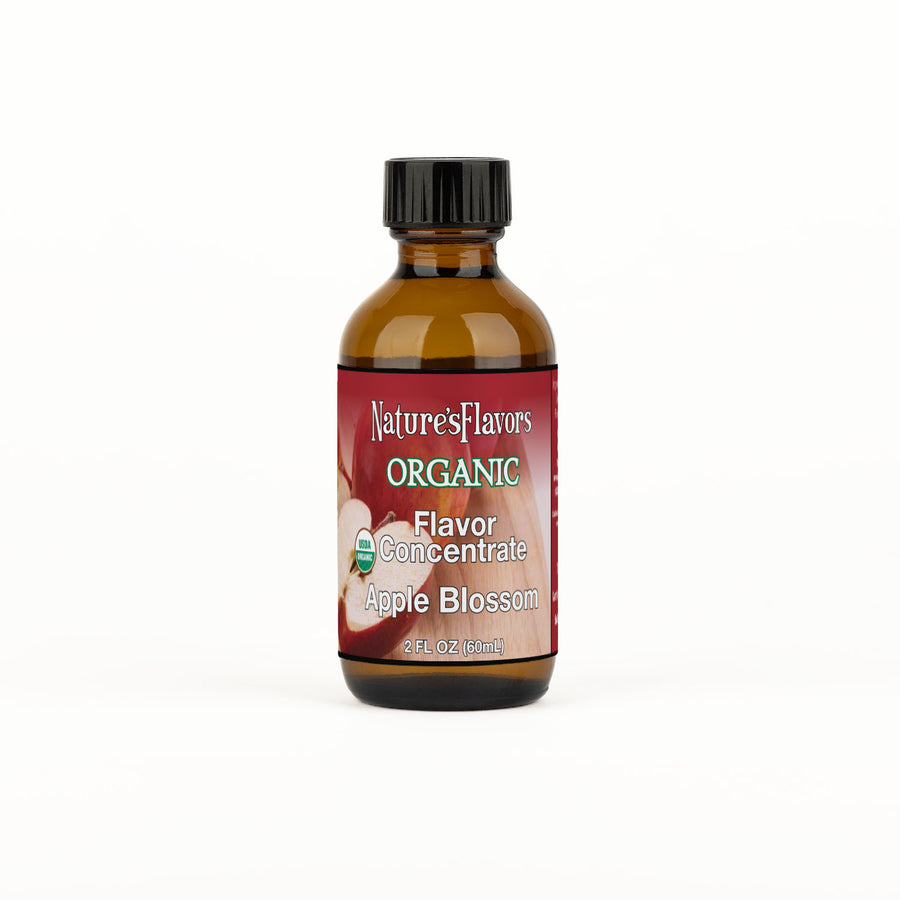 2oz bottle with Organic Flavor Concentrate, Apple Blossom label