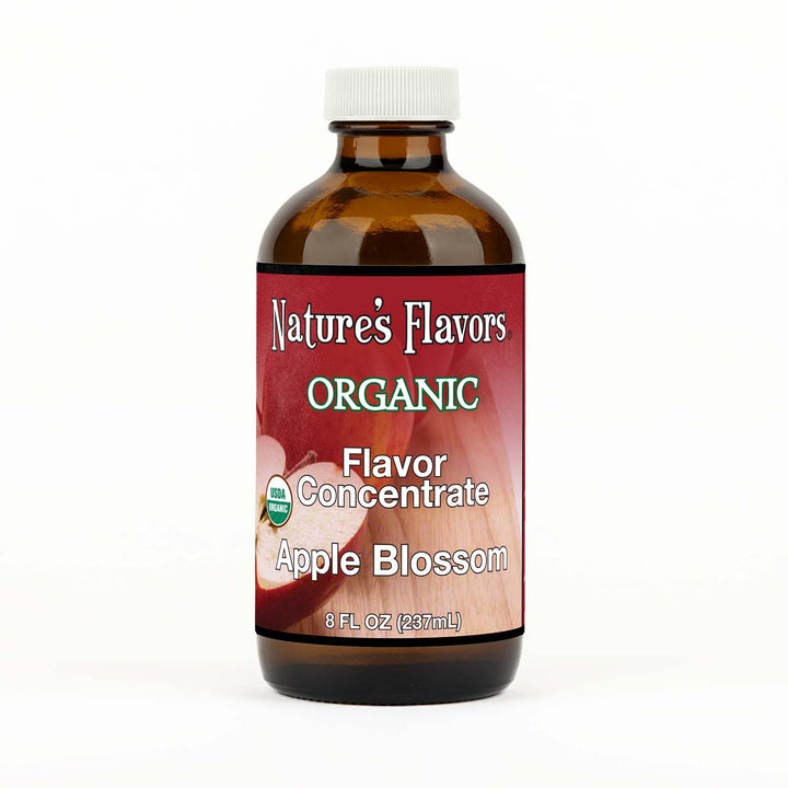 8oz bottle with Organic Flavor Concentrate, Apple Blossom label
