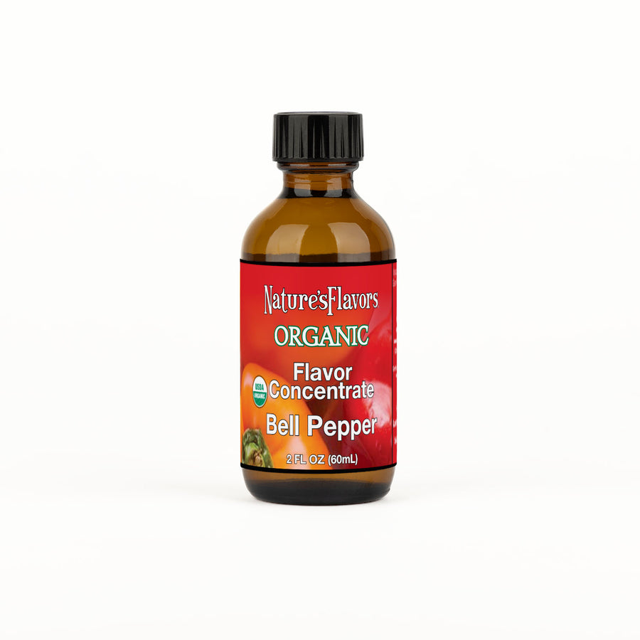 2oz bottle with Organic Flavor Concentrate, Bell Pepper label