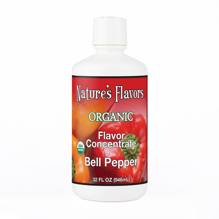 32oz bottle with Organic Flavor Concentrate, Bell Pepper label