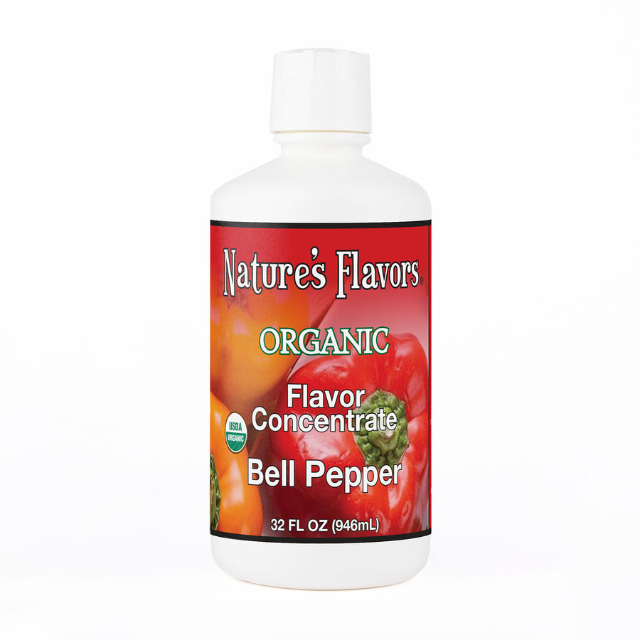 32oz bottle with Organic Flavor Concentrate, Bell Pepper label