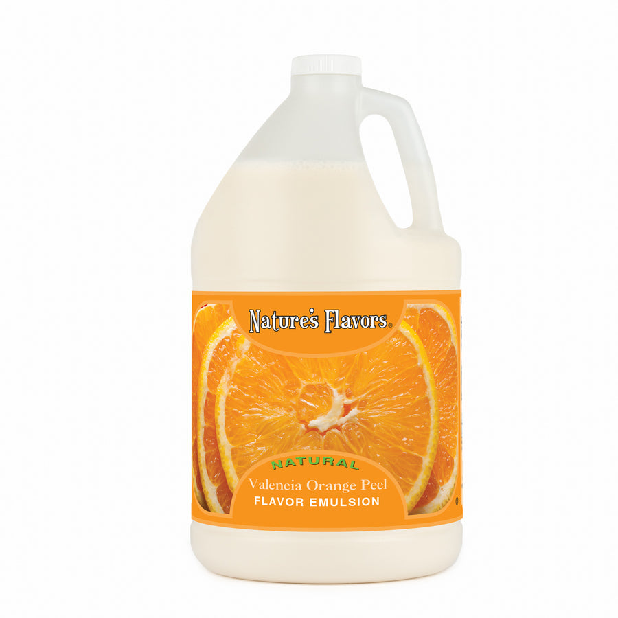 Valencia Orange Peel Flavor Emulsion for High Heat Applications