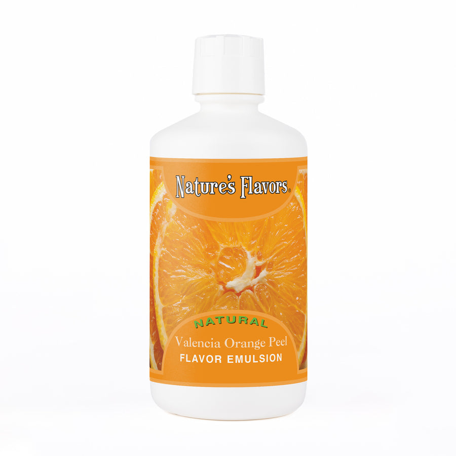 Valencia Orange Peel Flavor Emulsion for High Heat Applications